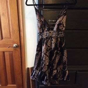 Urban outfitters, cameo top, size S multi black, purple, with a touch of shinny